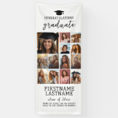 13 Foto Collage Abschluss Moderner Minimal weiß Banner (Vertikal)