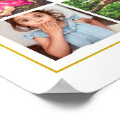 13 Foto-Collage Goldene Kappe Gratuliere Absolvent Poster (Ecke)