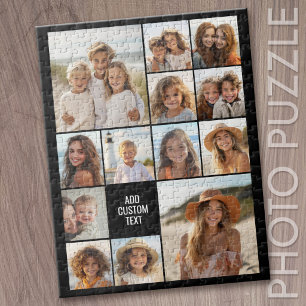 13 Foto-Collage-Raster - Benutzerdefinierter Text Puzzle