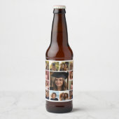 13 Foto Instagram Collage mit grünem Hintergrund Bierflaschenetikett (Vorderseite)