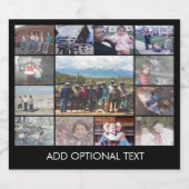 13 FotoCollage mit einem großen Foto in der Mitte Bierflaschenetikett (Einzelnes Label)