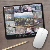 13 FotoCollage Optionaler Text — KANN Schwarz bear Mousepad