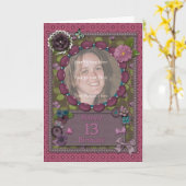 13. Fotokarte zum Geburtstag Karte (Gelbe Blume)