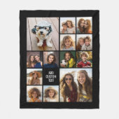 13 Fotomaterial Grid - Benutzerdefinierter Text ka Fleecedecke (Vorderseite)