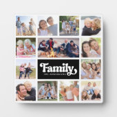 13 Fotos Collage Family Monogramm Fotoplatte (Vorderseite)