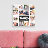 13 Fotos Collage Family Monogramm Leinwanddruck (Insitu (Wohnzimmer))