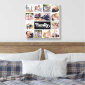 13 Fotos Collage Family Monogramm Leinwanddruck (Insitu (Schlafzimmer))