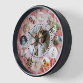 13 Fotos Collage Personalisiert Name rosy Watch Uhr (Winkel)