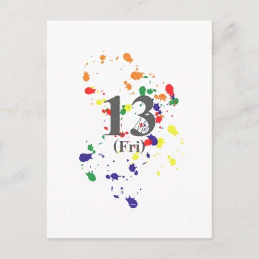 13. Freitag Postkarte (Vorderseite)