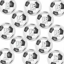 13 Fußballspieler personalisiert