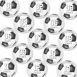 13 Fußballspieler personalisiert Aufkleber