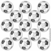 13 Fußballspieler personalisiert Aufkleber (Vorderseite)