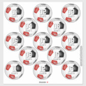 13 Fußballspieler Rote Mannschaftsfarben Aufkleber (Blatt)