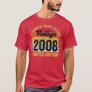 13. Geburtstag 13 Jahre Alte Geschenke Vintag 2008 T-Shirt