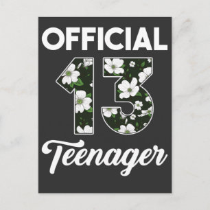 13. Geburtstag 2008 Blume Offizieller Teenager Postkarte