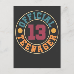 13. Geburtstag 2008 Vintager Offizieller Teenager Postkarte