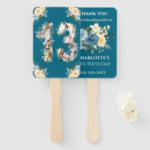 13. Geburtstag Aquamarine Foto Collage Blume Gelb Fächer