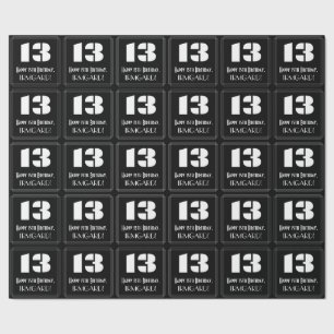 13. Geburtstag: Art Deco Inspiriert Look "13" & Na Geschenkpapier