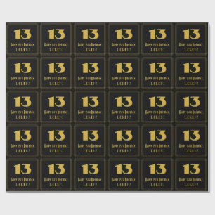 13. Geburtstag – Art Deco inspiriertes Aussehen "1 Geschenkpapier