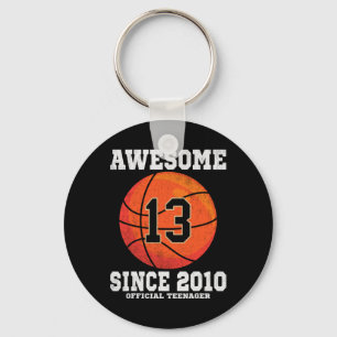 13. Geburtstag Basketball Fan 13 Jahre alt Offizie Schlüsselanhänger