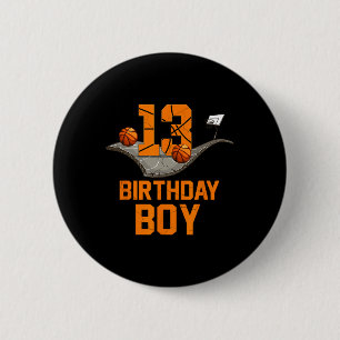 13. Geburtstag Basketball Jersey 13 Jahre alter Bo Button