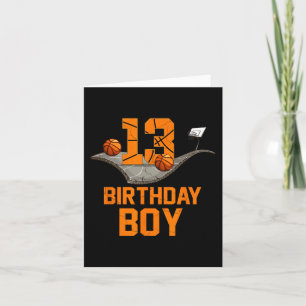 13. Geburtstag Basketball Jersey 13 Jahre alter Bo Karte