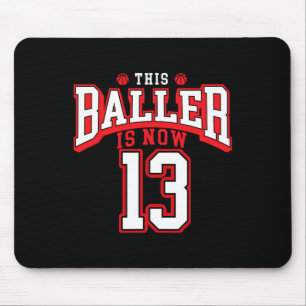13. Geburtstag Basketball Lover 13 Jahre alter Tag Mousepad