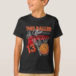 13. Geburtstag Basketball Spaß 13 Jahre Altes Kind T-Shirt