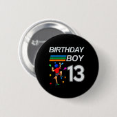 13. Geburtstag Bouldering Felsenklettern Für Button (Vorne & Hinten)