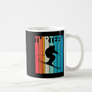 13. Geburtstag Boy Retro Ski Lover Skier 13 Jahre  Kaffeetasse
