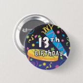 13. Geburtstag Button (Vorne & Hinten)
