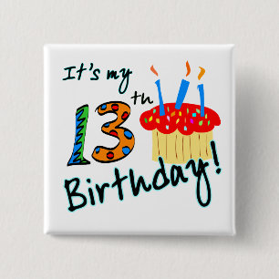 13. Geburtstag Button