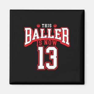 13. Geburtstag Bysketbyll Lover 13 Jahre alter Tag Magnet