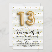 13. Geburtstag Confetti Einladung (Vorderseite)