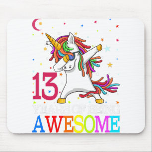 13. Geburtstag Dabbing Einhorn Party Geschenk 13 J Mousepad