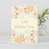 13. Geburtstag des Mädchens Extravagant Einladung (Stehend Vorderseite)