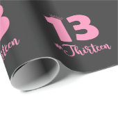 13. Geburtstag Dreizehn Girl Boy Offiziell Teenage Geschenkpapier (Rolleneckpunkt)