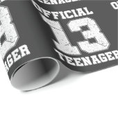 13. Geburtstag Dreizehn Jahre alter Offizieller Te Geschenkpapier (Rolleneckpunkt)