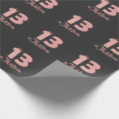 13. Geburtstag Dreizehn Mädchen Junge Offiziell Te Geschenkpapier (Ecke)