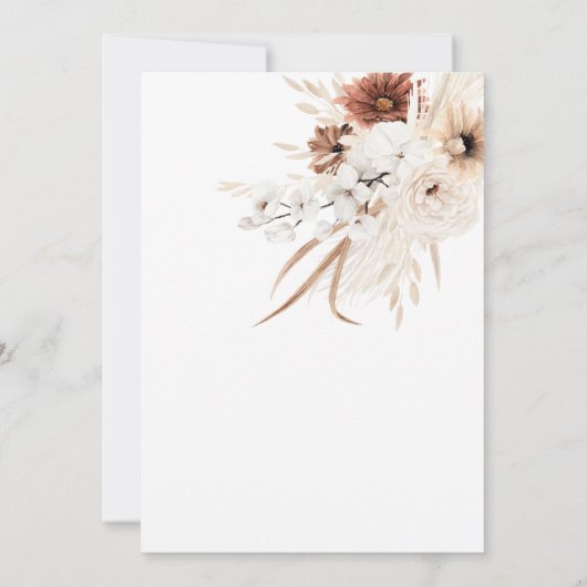 13. Geburtstag Einladung Boho Pampas (Rückseite)