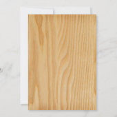 13. Geburtstag Einladung Rustikales Holz (Rückseite)