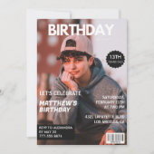 13. Geburtstag Einladungen für ihn Magazine Cover (Vorderseite)