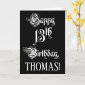 13. Geburtstag: Extravagant, elegant, Script + Ind Karte (Gelbe Blume)