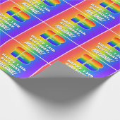 13. Geburtstag: Farbiges, lustiges Regenbogenmuste Geschenkpapier (Ecke)