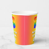 13. Geburtstag: Farbiges, lustiges Regenbogenmuste Pappbecher (Rechts)
