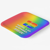 13. Geburtstag: Farbiges, lustiges Regenbogenmuste Pappteller (Gewinkelt)