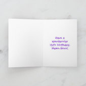 13. Geburtstag: Fun Cake and Candles + Individuell Karte (Innenseite)