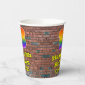 13. Geburtstag: Fun Graffiti-Inspiriert Regenbogen Pappbecher (Links)