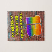 13. Geburtstag: Fun Graffiti-Inspiriert Regenbogen Puzzle (Horizontal)