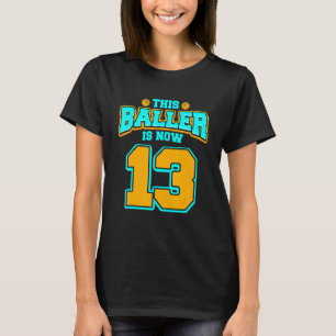 13. Geburtstag für Boys Basketball 13 Jahre alt Ki T-Shirt